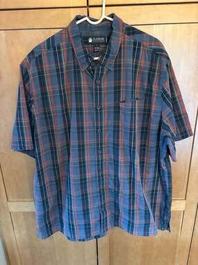 Alaskan Hardgear by Duluth Trading Co. Plaid Short Sleeve Button Down Shirt 2XLT